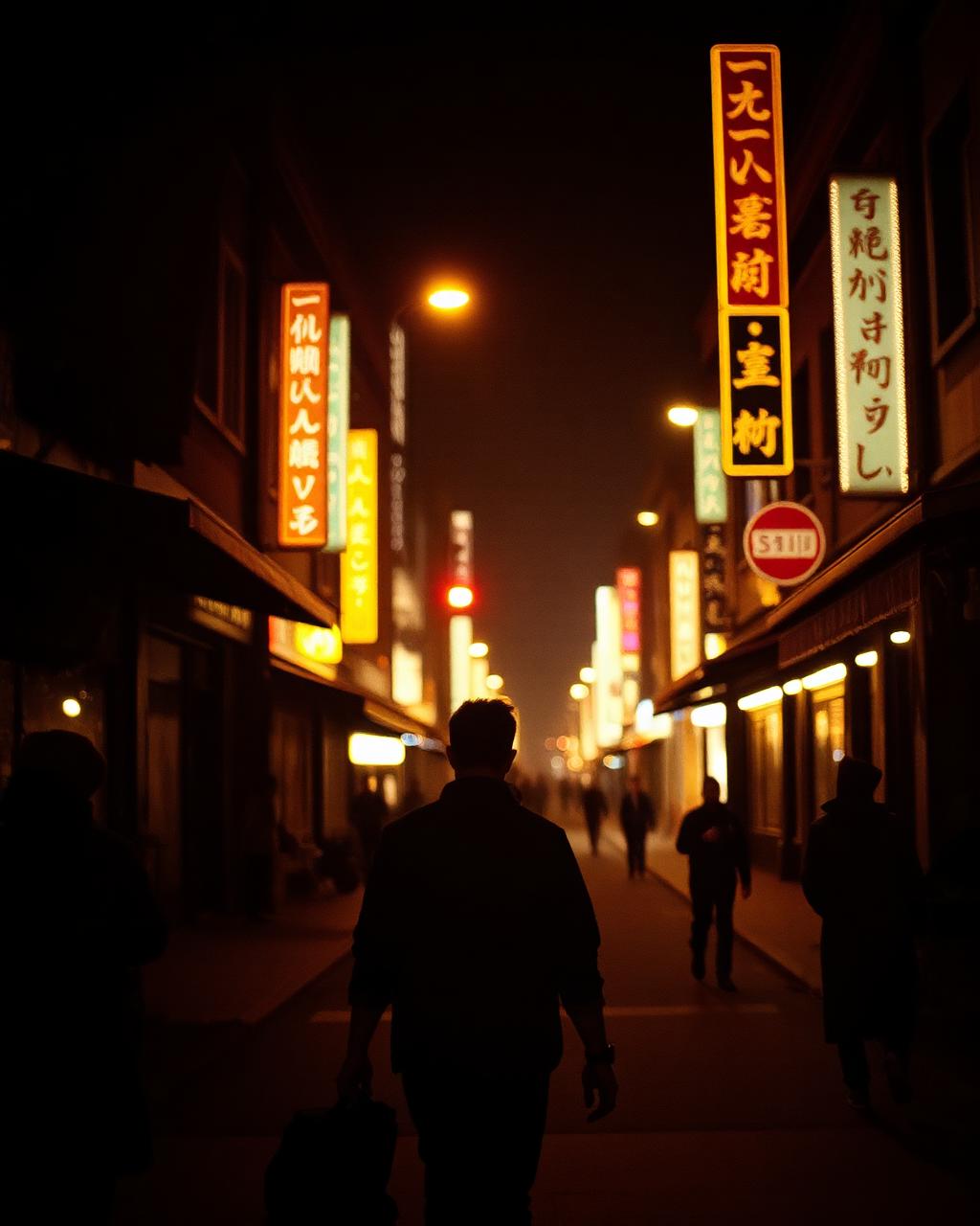 Night street lifestyle photograph